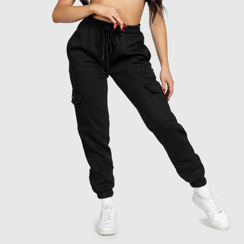 Dámske tepláky Iron Aesthetics Cargo, čierne 58251234