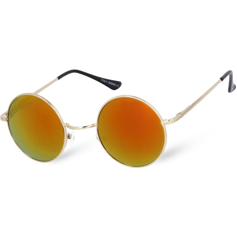 Sunmania Oranžové zrkadlové okuliare Lenonky 3971497