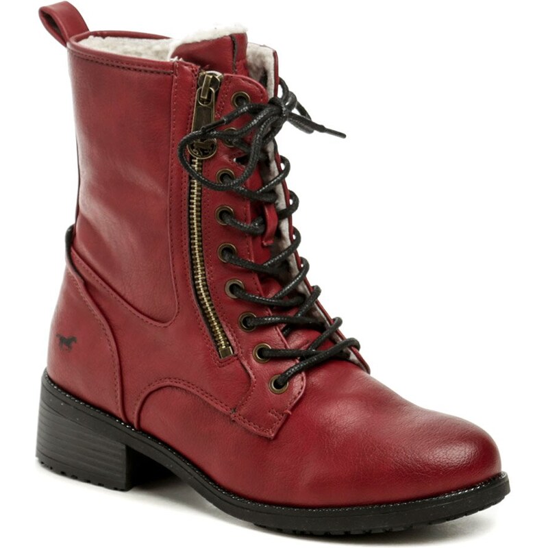 Mustang 1402-601-5 červená dámska zimná obuv 58255237