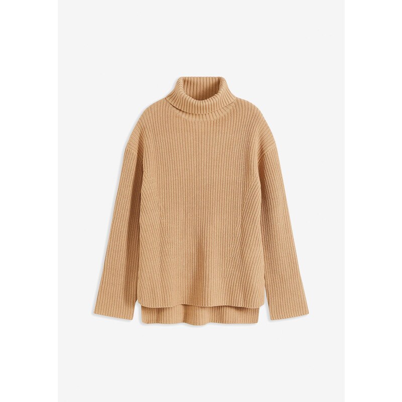 bonprix Rolák z čistej bavlny, farba béžová 58256200