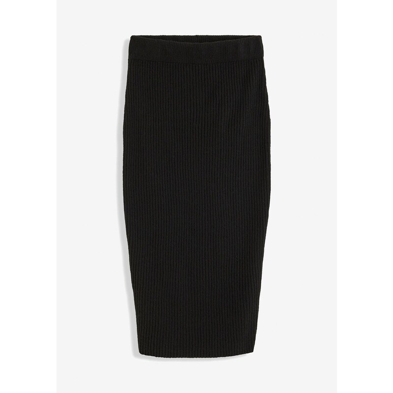 bonprix Ceruzková pletená sukňa, farba čierna 58256213