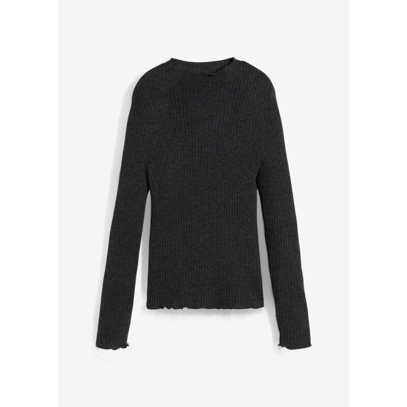 bonprix Pulóver zo super mäkkej merino vlny, farba šedá 58256241