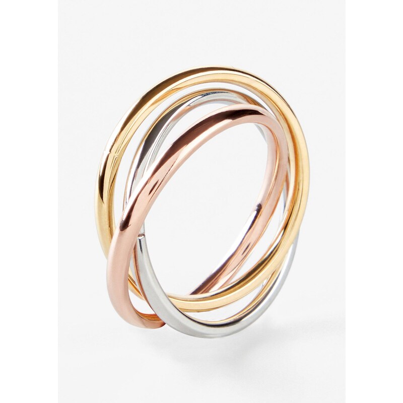 bonprix Prsteň z ušľachtilej ocele, Tricolor, farba strieborná 58256274