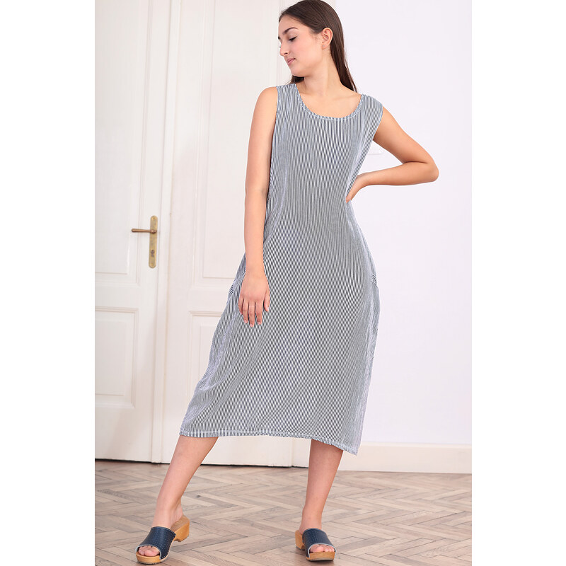 Glara Letné šaty z lanu a z bavlny 58321316