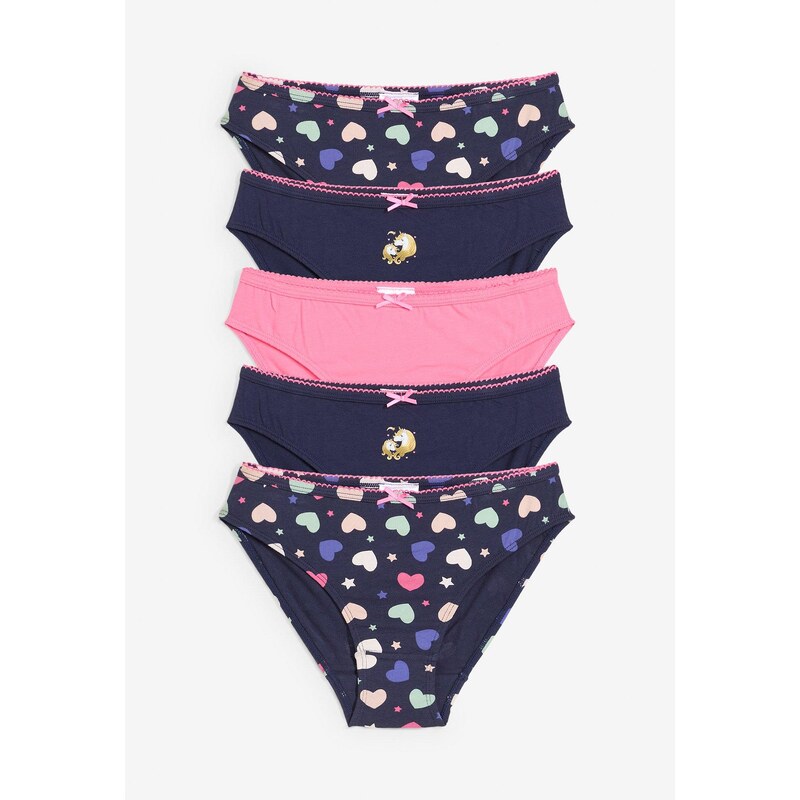 bonprix Nohavičky s mäkkou bavlnou (5 ks v balení), farba modrá 58271638