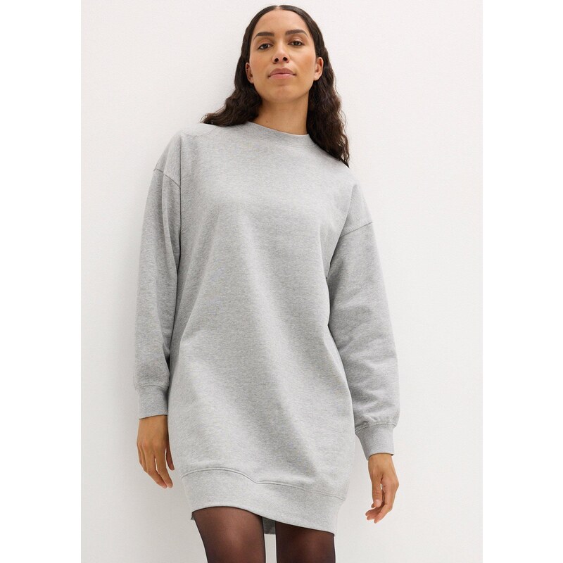 bonprix Mikinové šaty oversized, farba šedá 58271683