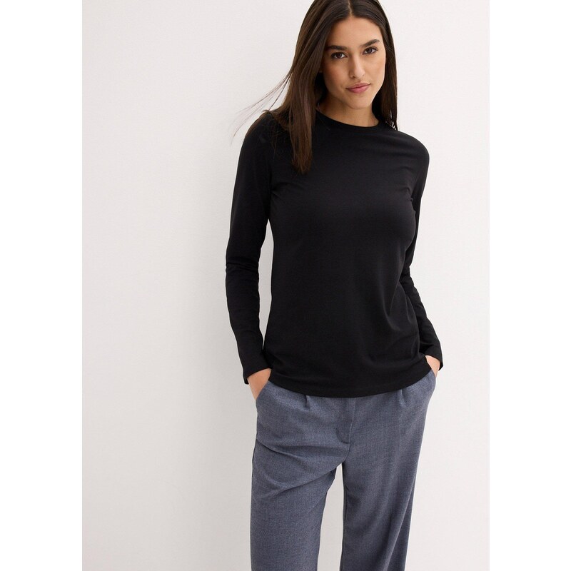 bonprix Tričko s dlhým rukávom z čistej bio bavlny (2 ks v balení), 58256226