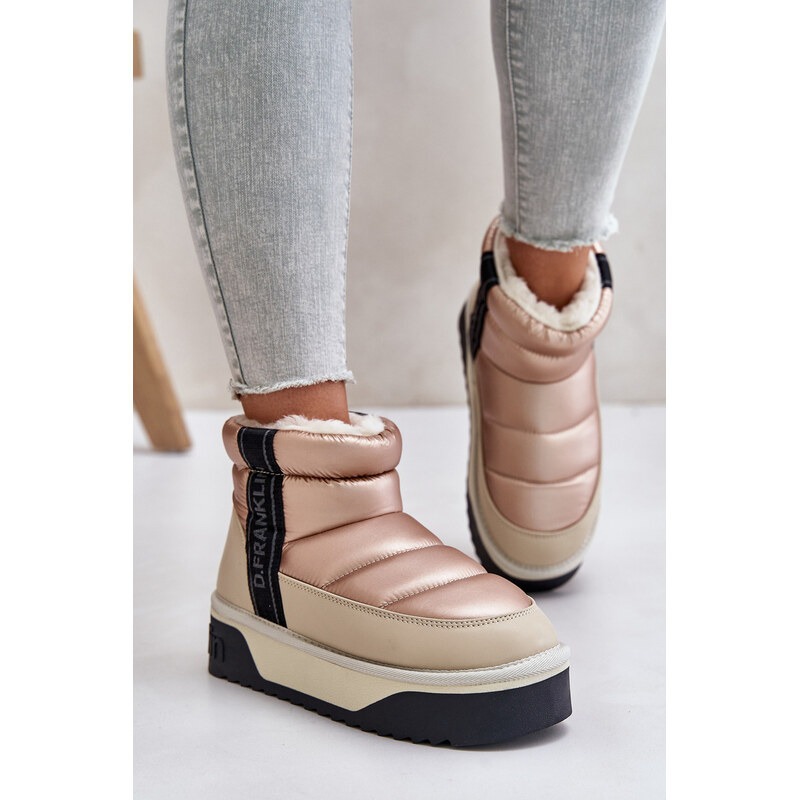 Low snow boots on a thick sole D.Franklin Beige 59905812