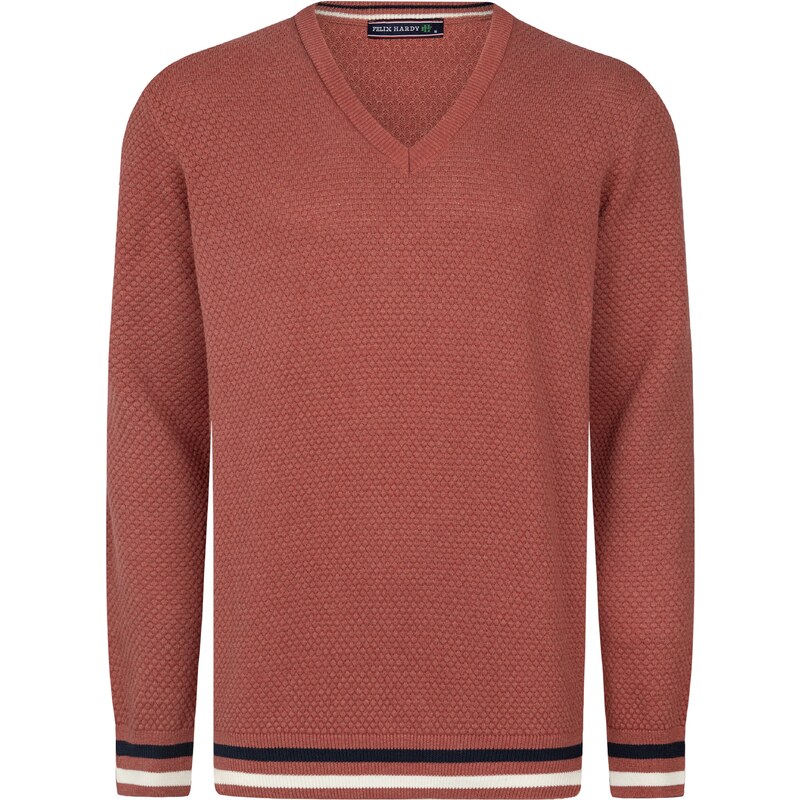 Felix Hardy Sveter hrdzavo červená / čierna / biela 58259163