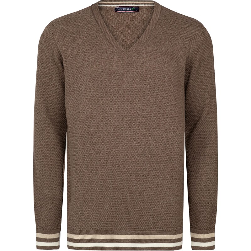 Felix Hardy Sveter béžová / hnedá / biela ako vlna 58259162