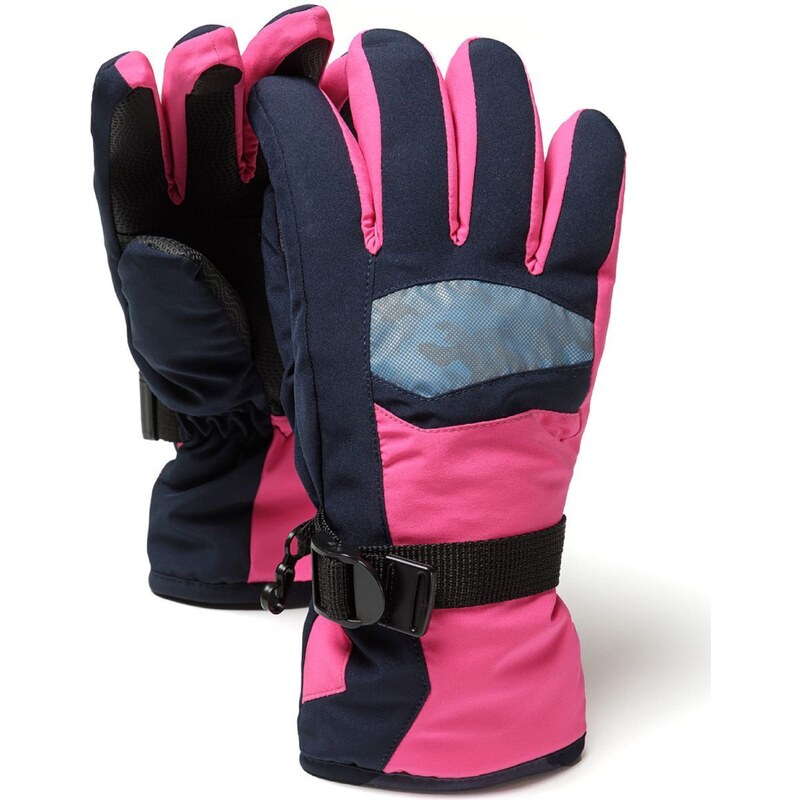 MINOTI Rukavice sivá / neónovo ružová 58259214