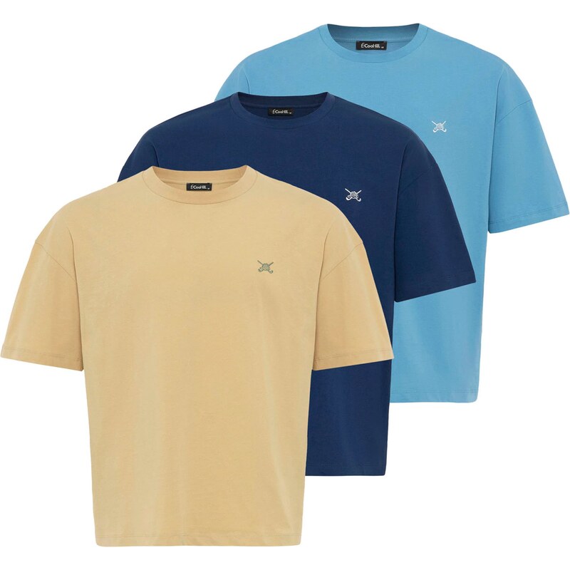 Cool Hill Tričko piesková / nebesky modrá / svetlomodrá / tmavomodrá / 60440188