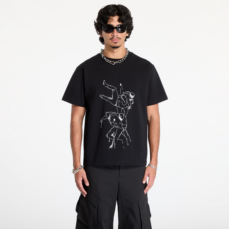 Tričko HELIOT EMIL Shelter Printed T-Shirt UNISEX Black L 58260950