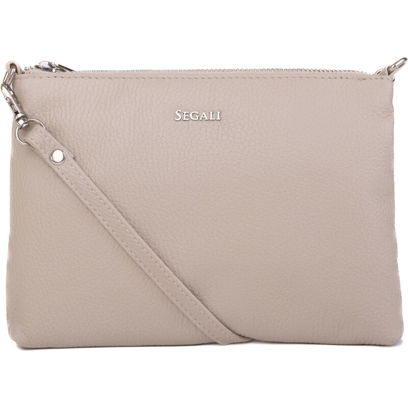 SEGALI Dámska kožená crossbody kabelka A6C blanco roto 66578714