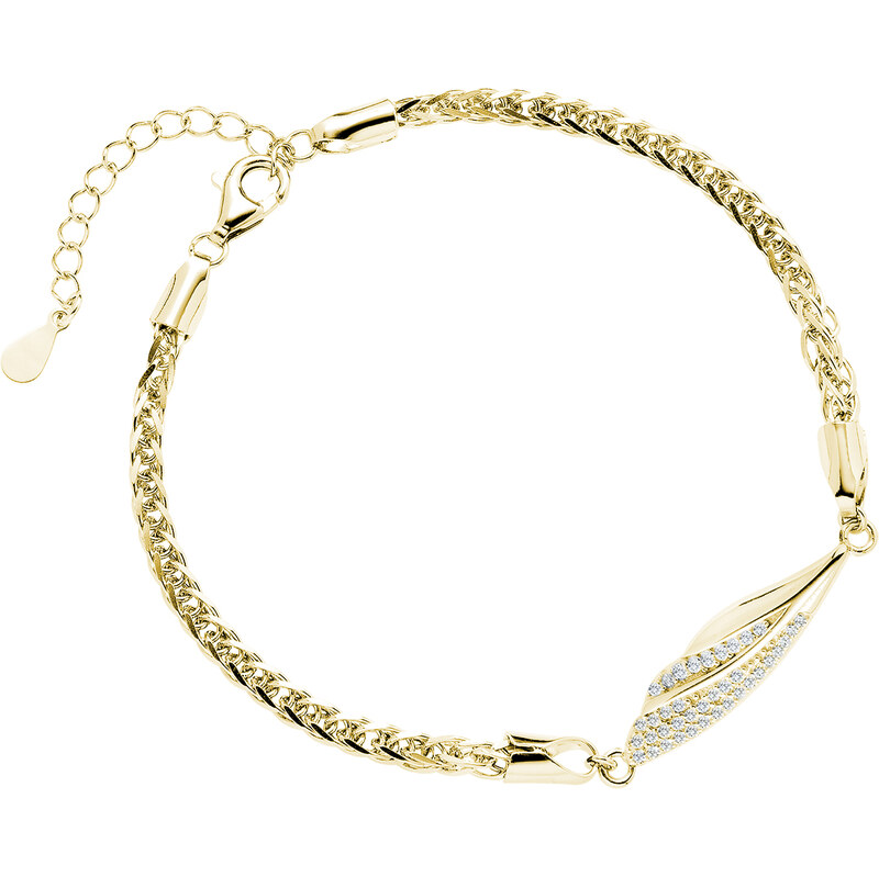Olivie Strieborný náramok KRÍDLO GOLD 9077 58492177