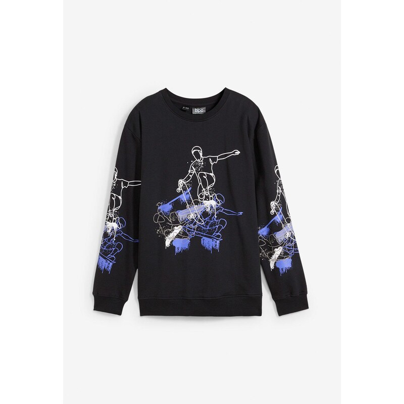 bonprix Chlapčenská mikina z bio bavlny, farba čierna 58271809