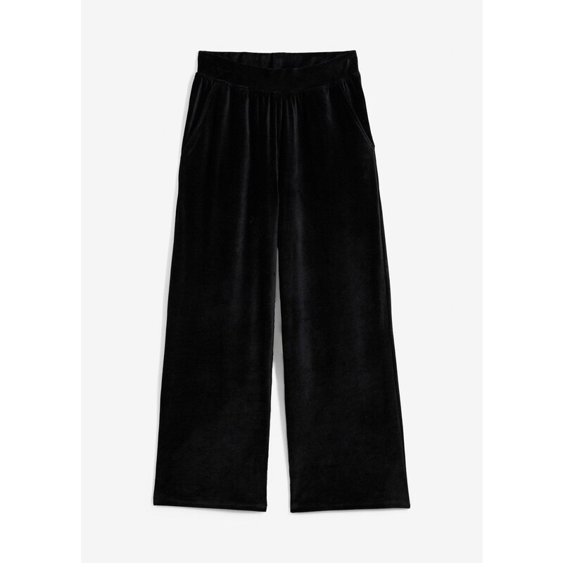 bonprix Nohavice z džersejového kordu, farba čierna 58271959