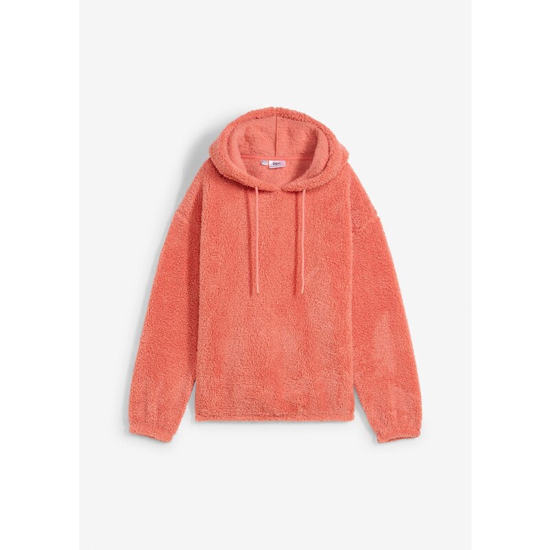 bonprix Flísové tričko s kožušinkou, farba ružová 58271984