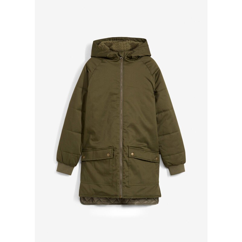 bonprix Parka bunda s kožušinkou na kapucni, odpudzujúca vodu, farba 58272047