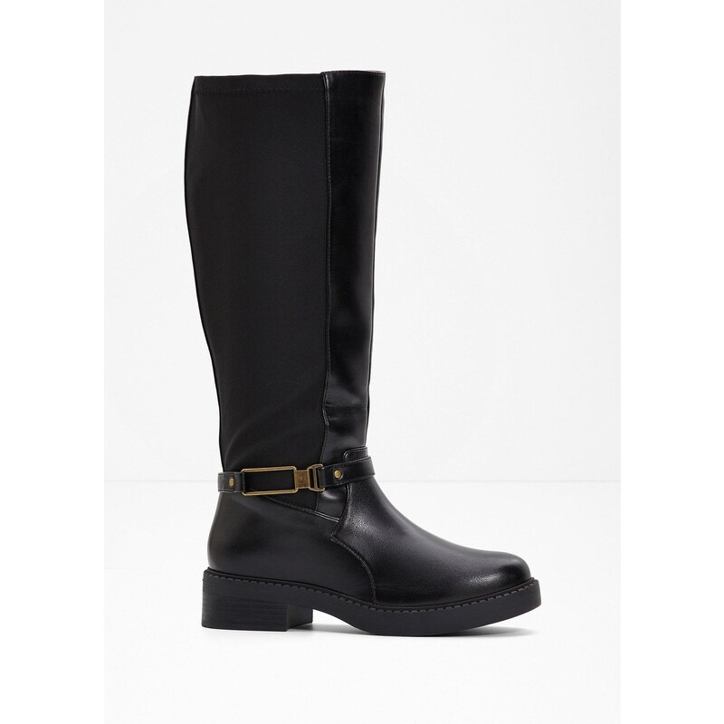 bonprix Čižmy so širokou sárou, farba čierna 58272067