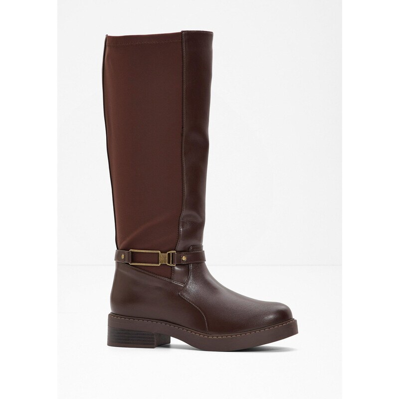 bonprix Čižmy so širokou sárou, farba hnedá 58272068