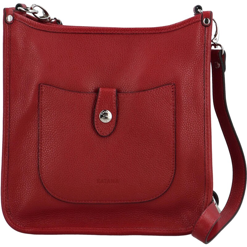 Dámska kožená crossbody červená - Katana Kristi červená 58278798