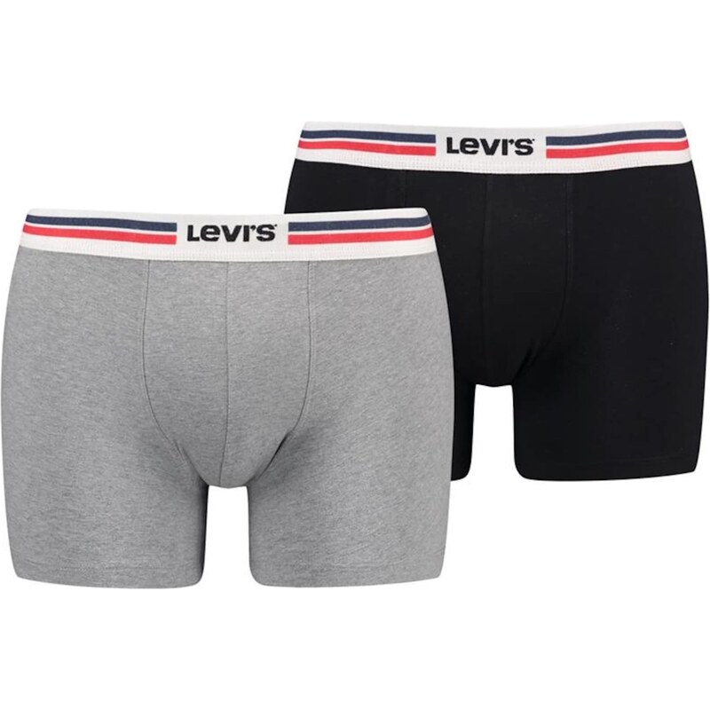 LEVIS Boxerky sivá melírovaná / červená / čierna / biela 58275799