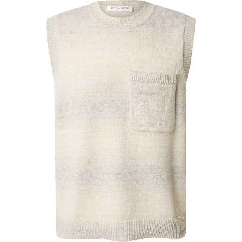 Guido Maria Kretschmer Men Sveter Gustav béžová melírovaná / sivá 58422332