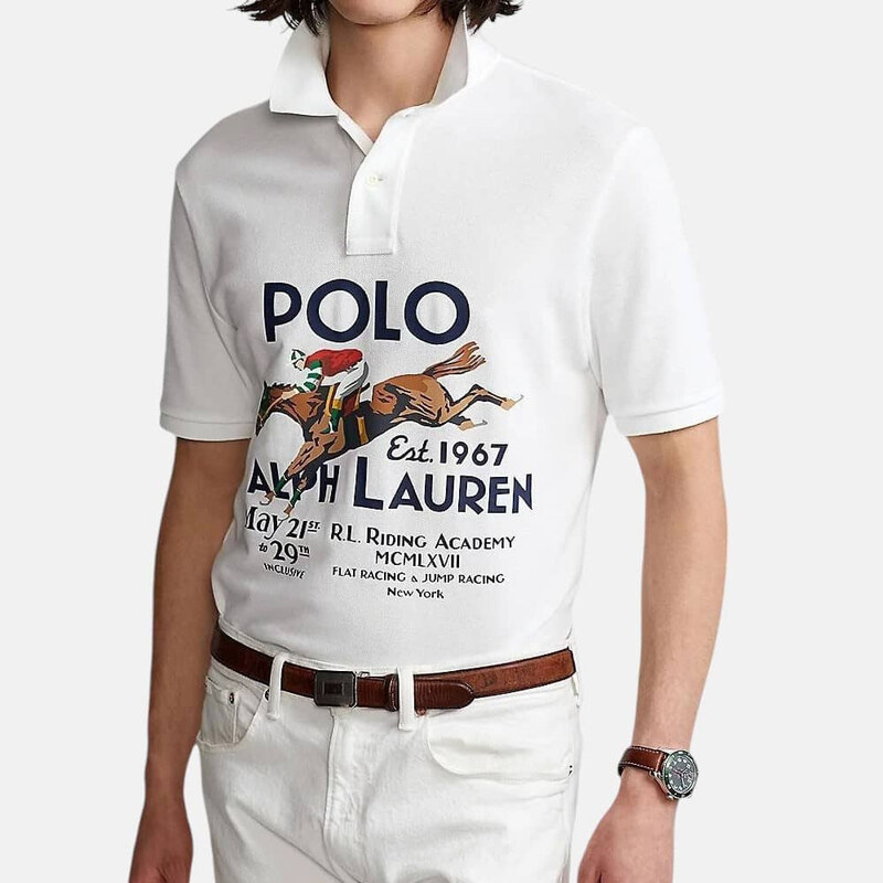 Pánské bílé polo triko Ralph Lauren 56032 58276584
