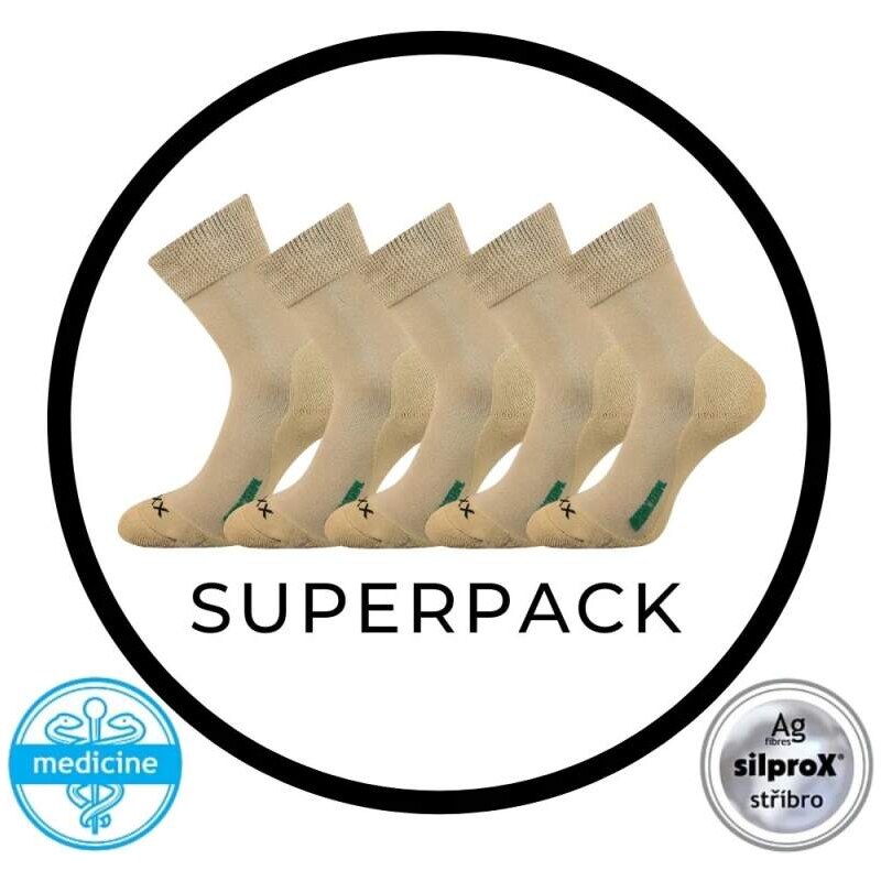 ZEUS SUPERPACK 5párů zdravotné antibakteriálne ponožky VoXX Běžová 35 58165889