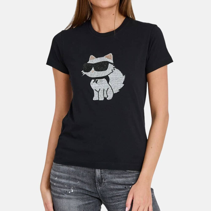 Dámské černé triko Karl Lagerfeld 56035 58280386