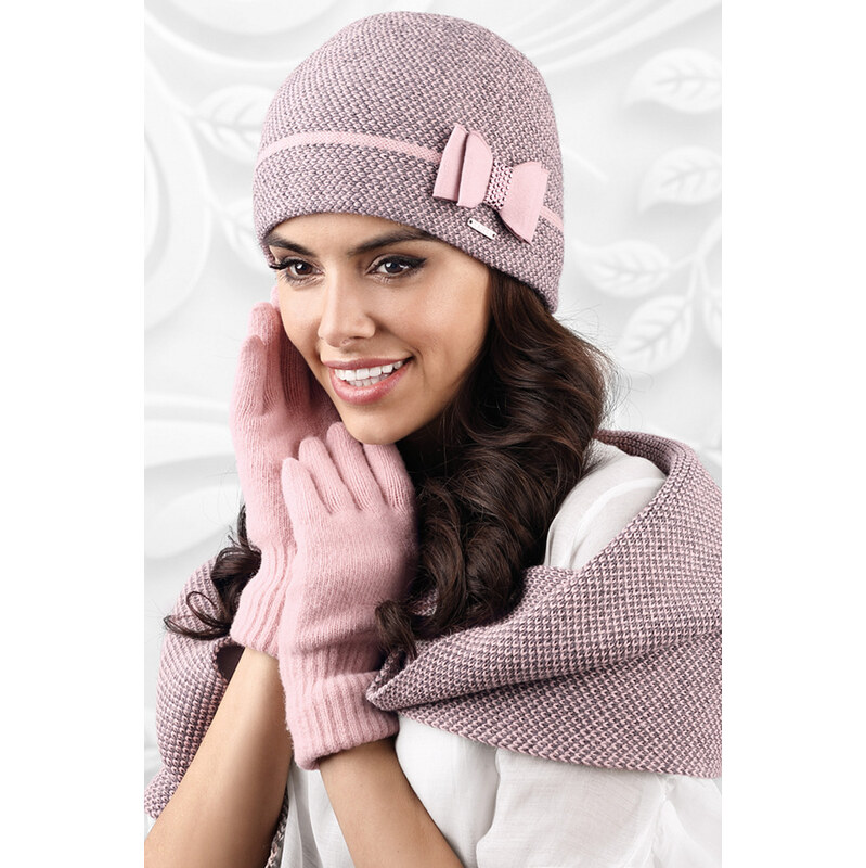 Kamea Ružový elegantný dámsky šál na zimu Bolonia, Farba ružová 58294517