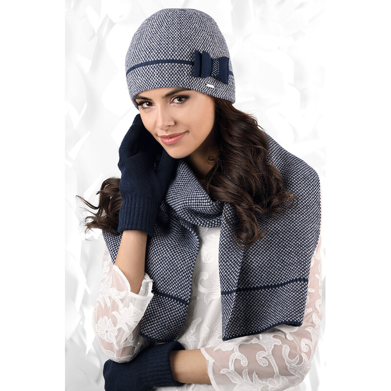 Kamea Tmavomodrý elegantný dámsky šál na zimu Bolonia, Farba 58294518