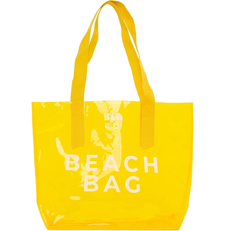 Bagmori Plážová taška žltá / biela 58302244