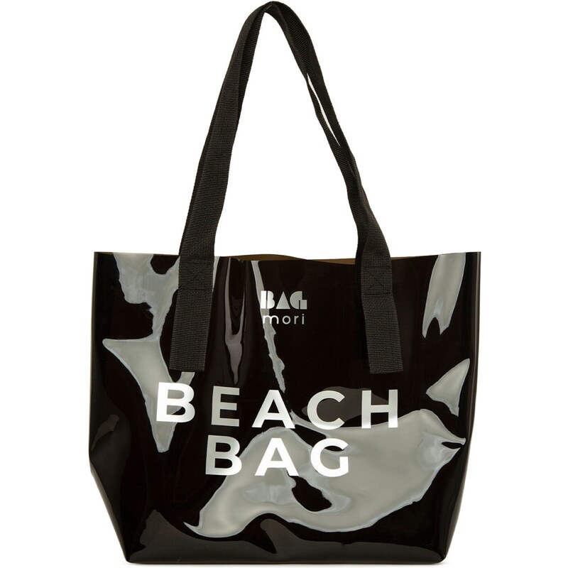 Bagmori Plážová taška čierna / strieborná 58302246