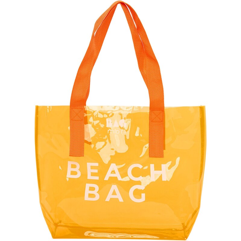 Bagmori Plážová taška oranžová / biela 58302247