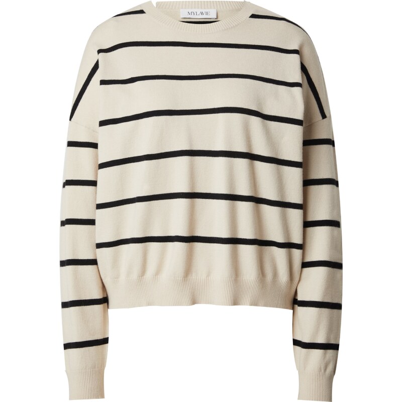 MYLAVIE by Sarah Harrison Sveter béžová / čierna 58296040