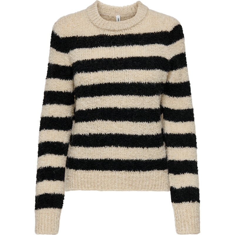 ONLY Sveter ONLJESSICA béžová / čierna 62053013