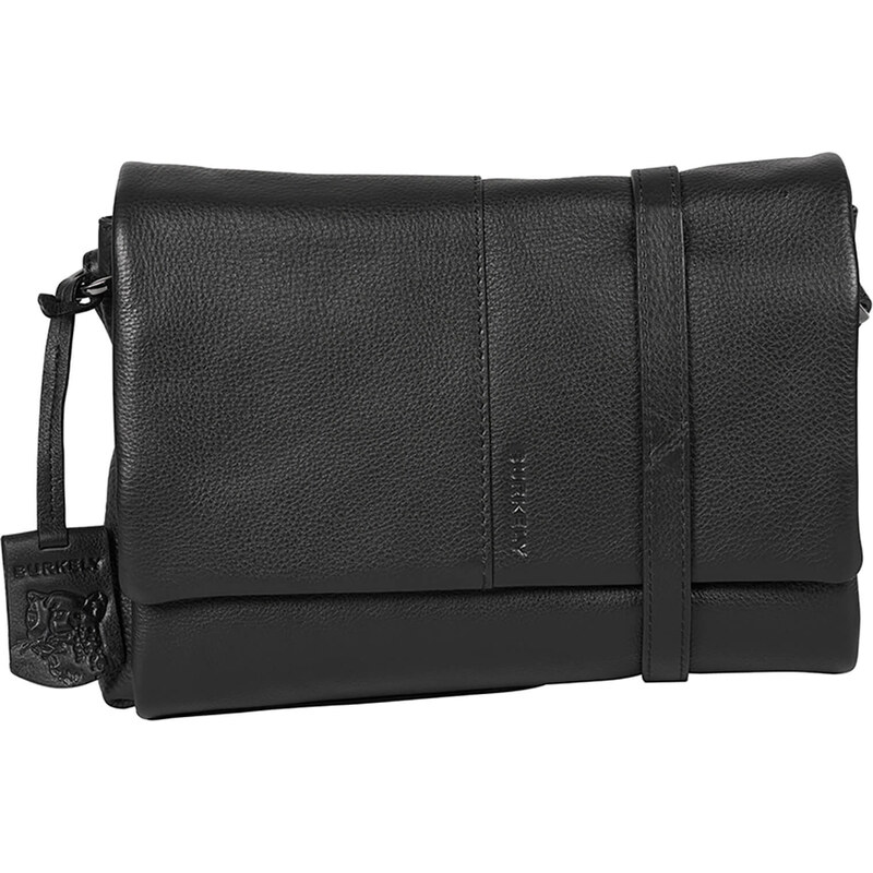 Dámska crossbody kožená kabelka Burkely Triona - čierna 58297847