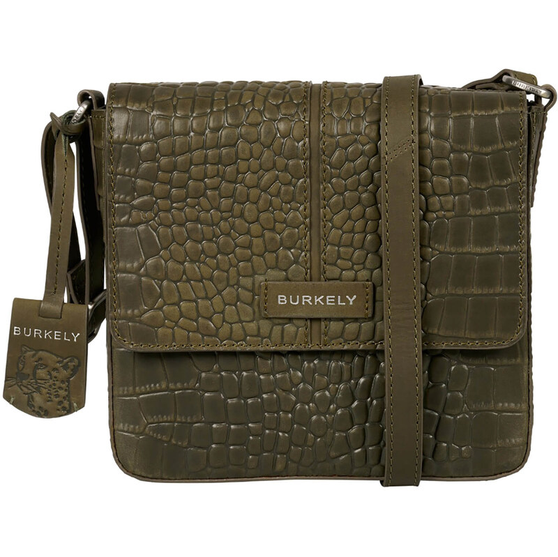 Dámska crossbody kožená kabelka Burkely Fia - tmavo zelená 58297850