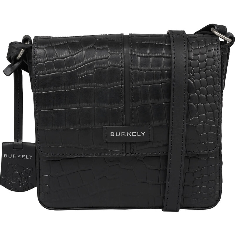 Dámska crossbody kožená kabelka Burkely Fia - čierna 58297853