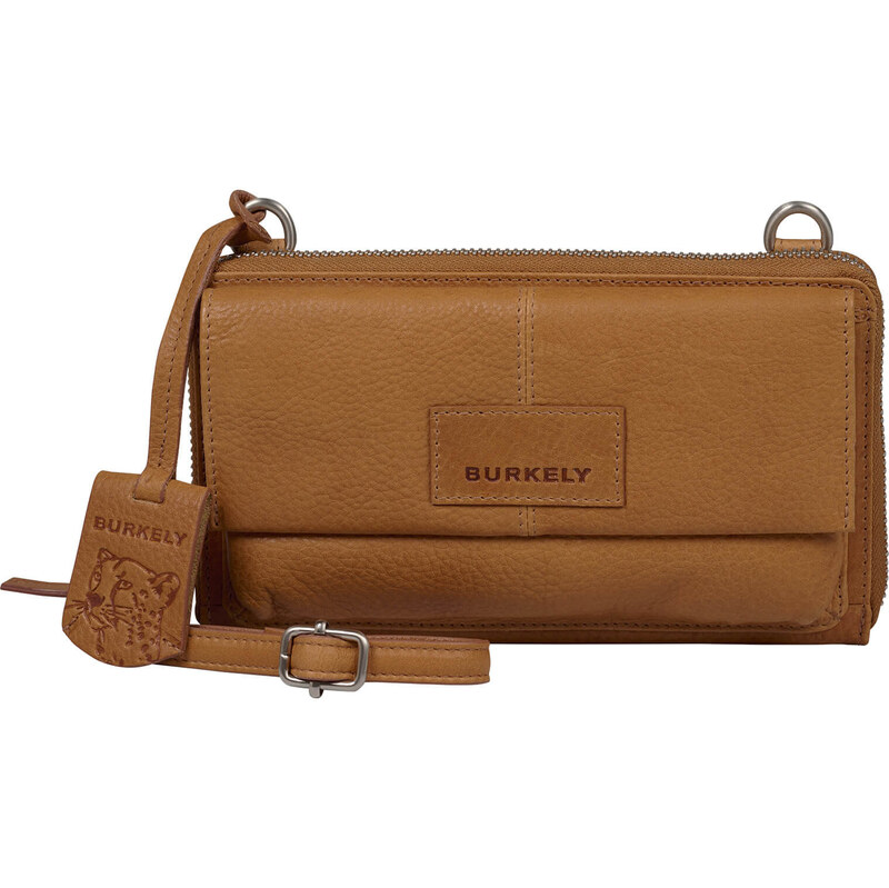 Dámska kožená crossbody kabelka s peňaženkou Burkely Biddy - koňak 58297857