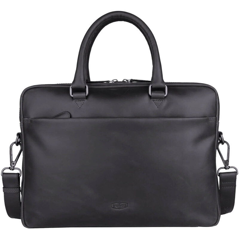 Pánska kožená taška na notebook Sparwell Koen - čierna 58297919