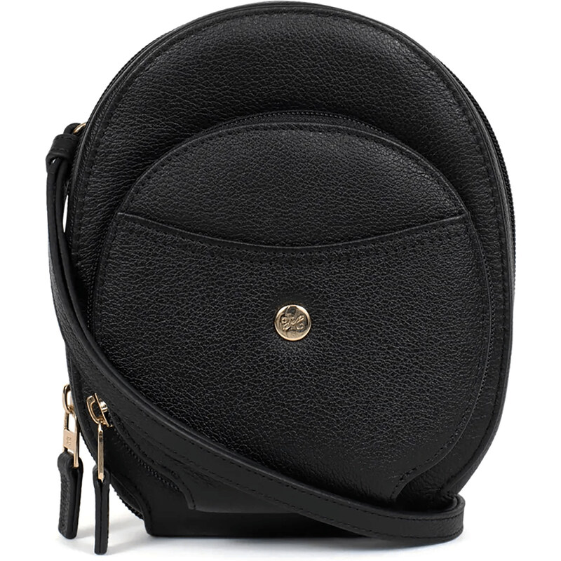 Dámska kožená kabelka na mobil a doklady Hexagona Maura - čierna 58297944