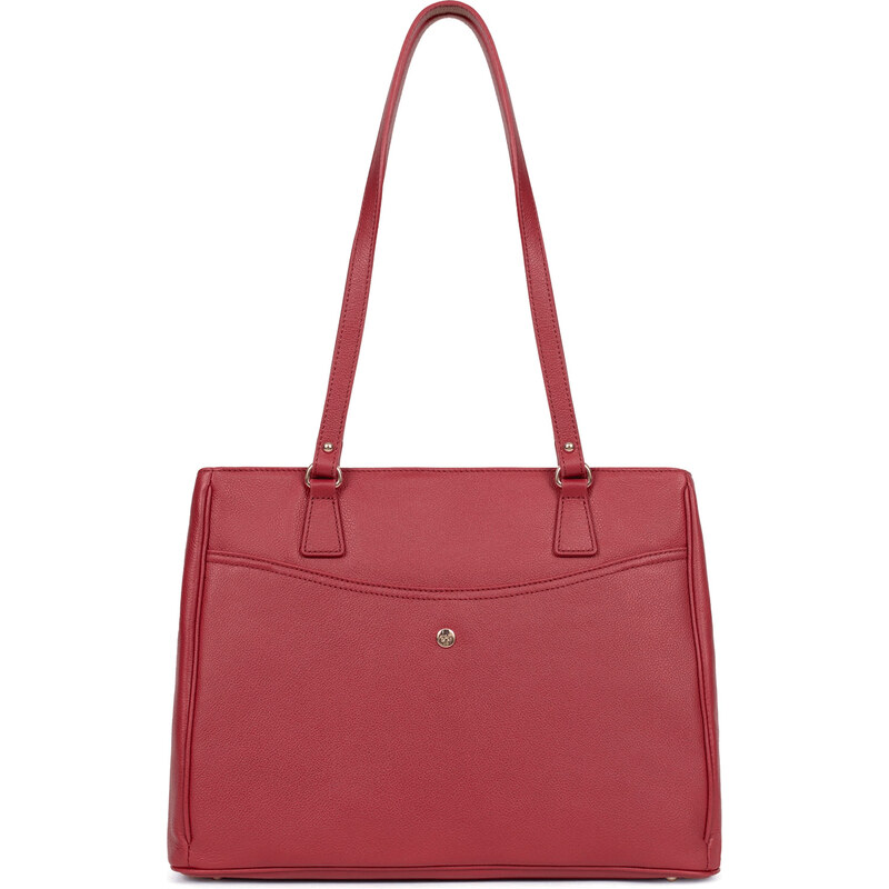 Dámska kožená kabelka Hexagona Samea - červená 58297933