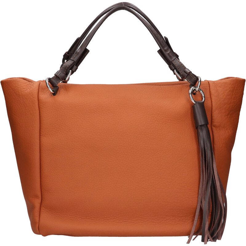 Dámska kožená kabelka The Trend Rikka - koňak 58298058