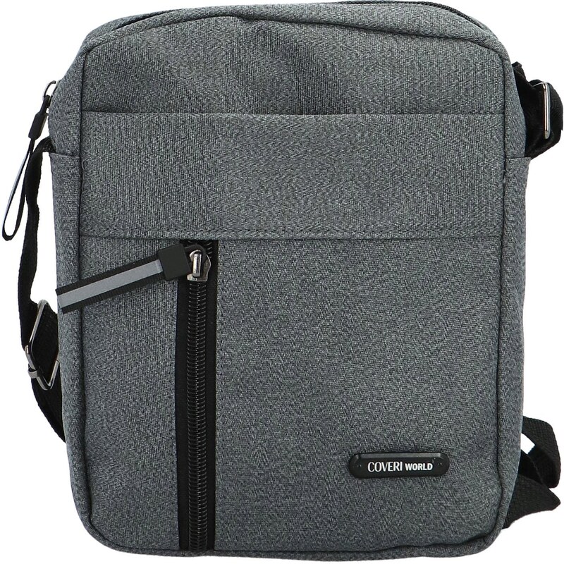Štýlová pánska textilná crossbody taška Coveri Vitold, šedá 64831751