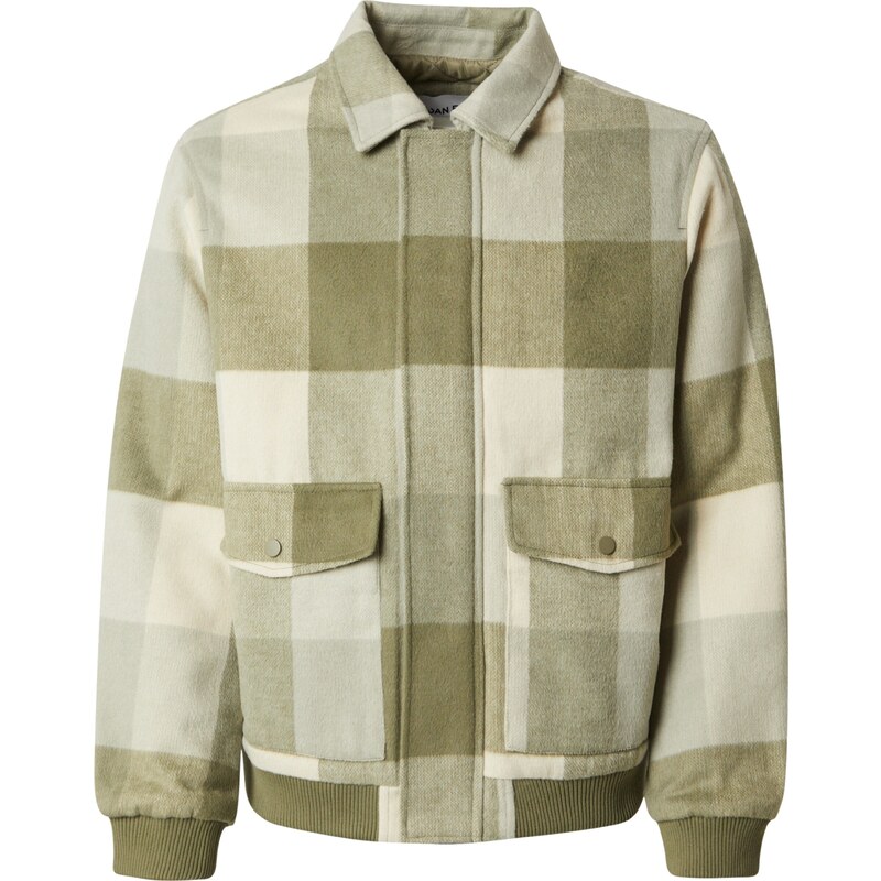 DAN FOX APPAREL Prechodná bunda Taylan krémová / olivová 58302653