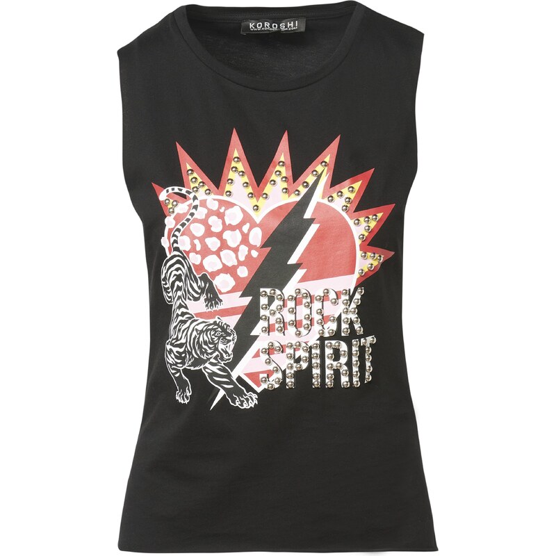 KOROSHI Tričko červená / čierna / biela 58306038