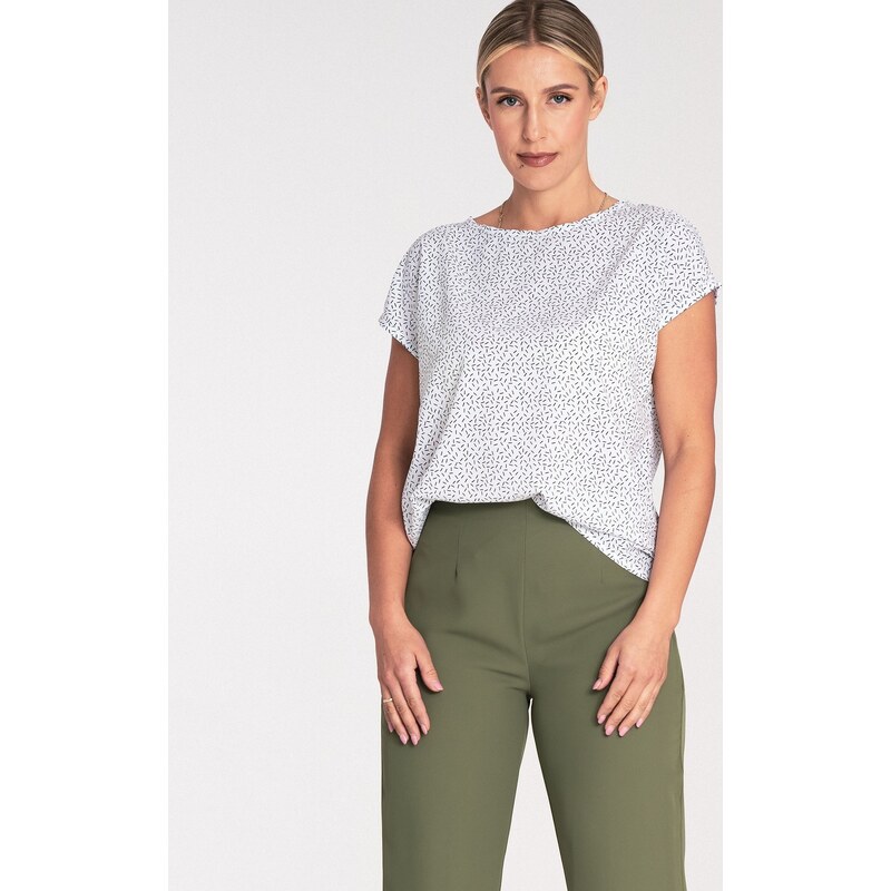 FIGL Elegantné dámske vzorované tričko s krátkym rukávom M1048 Pattern 58321589